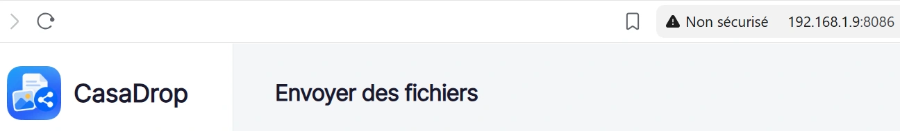 Application sur IP locale