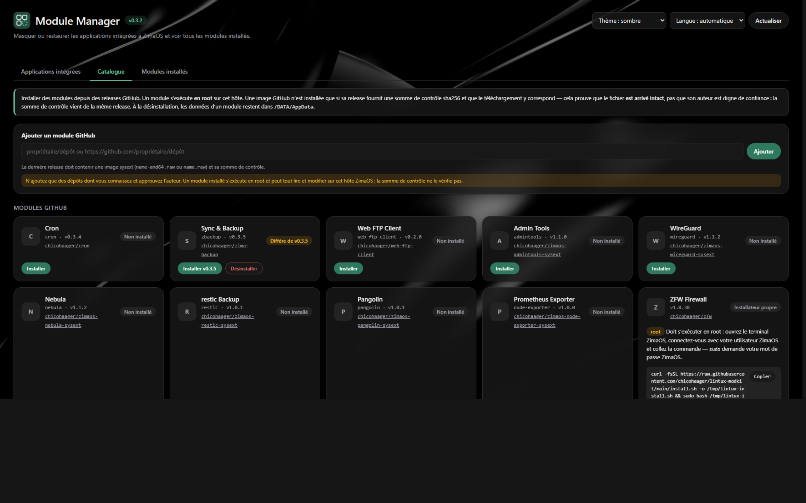 Module manager